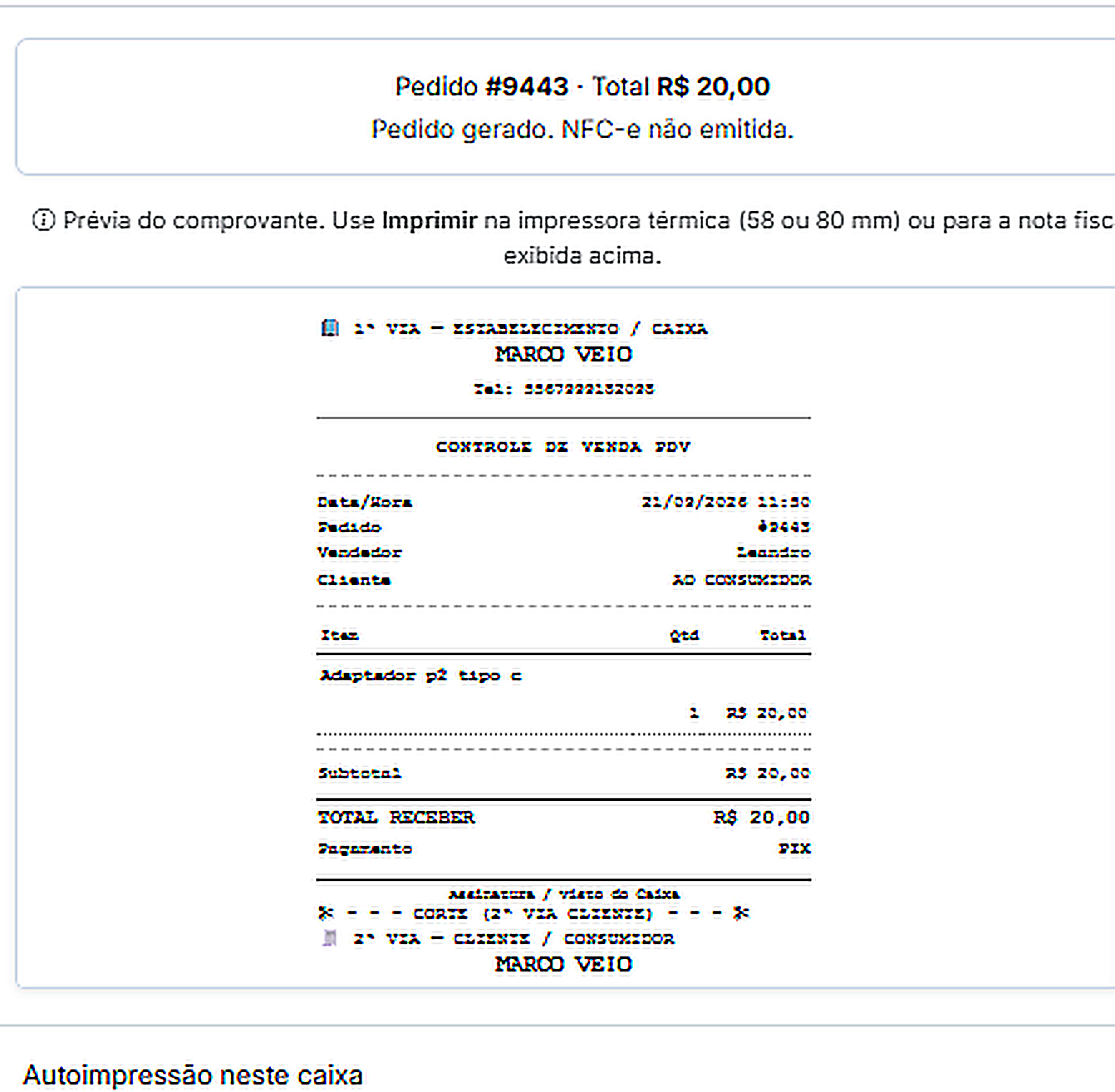 PDV Recibo Mongestor